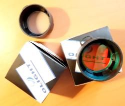 OLIGHT. Матовый диффузор-рассеиватель и красный фильтр. Фонарик 34-36 мм.