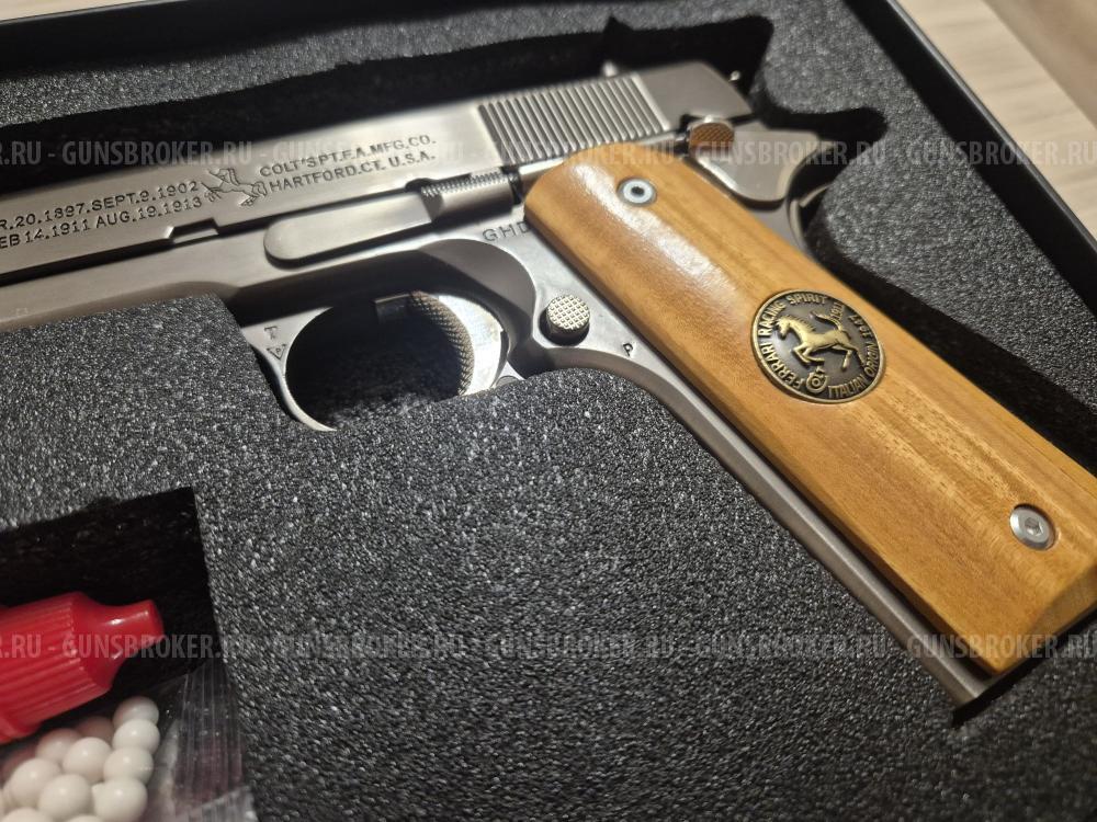 AQK Пневматический (спринговый) пистолет COLT 1911 6мм.